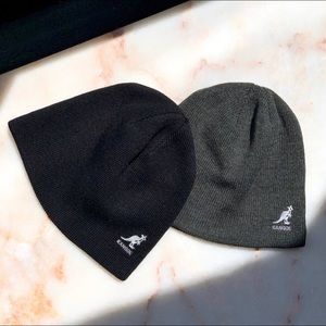 Black Kangol Beanie // Grey Kangol Beanie